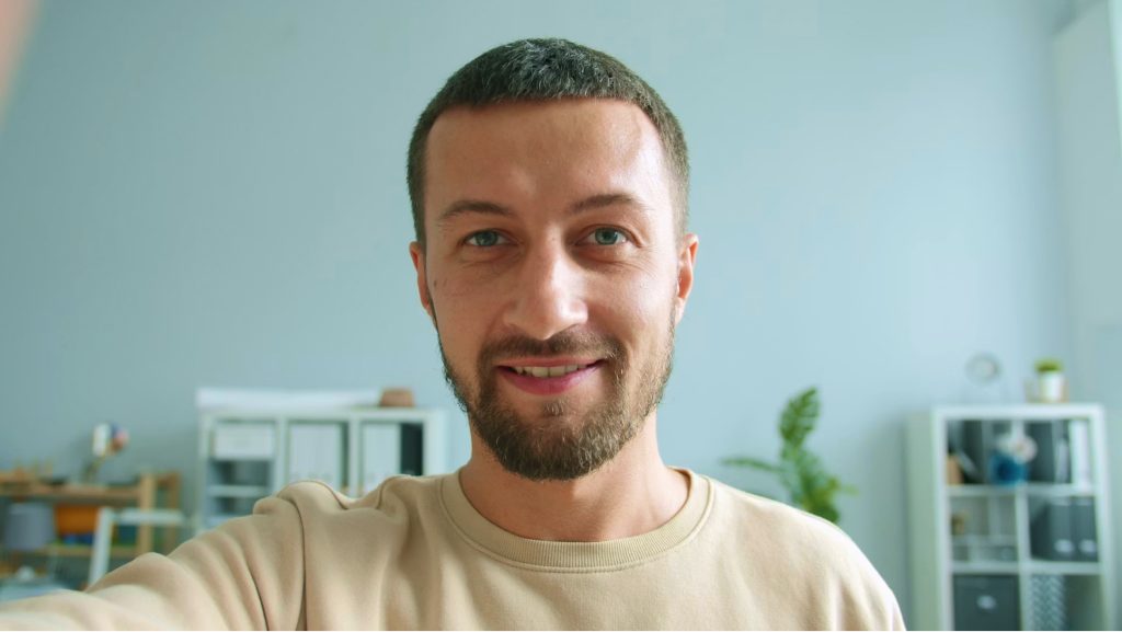 Patient in a video consultation